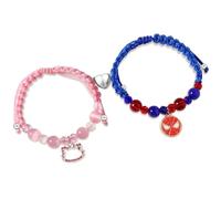 Wnddle 2 Pce Couple Bracelet Magnétique Attraction Mutuelle Aimant Amitié Bracelet, Spider Kitty magnétiques pour couples bracelets (Spider)