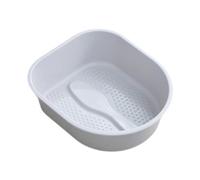 WNDUOKXH Baignoire portable pour les pieds avec une rétention de chaleur exceptionnelle, offrant un massage apaisant pour les personnes âgées, Gris, 38.5x33x11.5cm