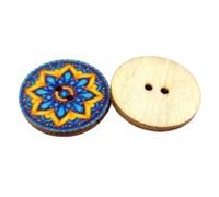 WNDUOKXH Boutons en bois colorés à 2 trous pour embellissement de scrapbooking et loisirs créatifs. Taille : 20 mm / 0,78 pouce.