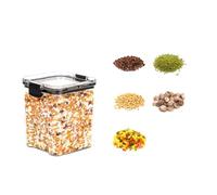WNDUOKXH Conteneur compact pour céréales sèches offrant une visibilité | et boîte à collations à 4 compartiments pour un rangement organisé. Liquidation de contenants de rangement en verre.