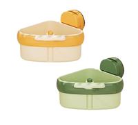 WNDUOKXH Ensemble de 2 crépines d'angle multifonctionnelles en ABS, support de rangement suspendu à aspiration et vidage automatique, vert + orange