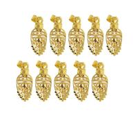 WNDUOKXH Fermoirs et attaches pour la création de bijoux, ornés de motifs floraux en filigrane. Connecteurs brillants pour pendentifs, parfaits pour la fabrication colliers, Or