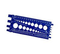 WNDUOKXH Jauge d'identification de filetage, outil convivial pour écrous, garantissant une mesure précise pour les artisans. Testeur de filetage en pouces et en millimètres, Bleu, 22 x 8.5 cm