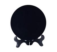 WNDUOKXH Miroir Rond Feng Shui en Obsidienne élégante, idéal pour la décoration intérieure et la création d'espaces Repas accueillants d'étagères. Apporte Une Touche, Noir, M