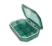 WNDUOKXH Pilulier de Voyage Indispensable, conçu pour protéger Les pilules de la poussière et l'humidité au Quotidien. Petit étui Poche étanche pour Les Voyages, Vert, Rectangle