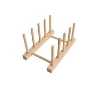 WNDUOKXH Support de couvercle de casserole de cuisine multifonctionnel, élégant, pratique et peu encombrant, supports de rangement en bois pour casseroles de cuisine durables, 4 grilles