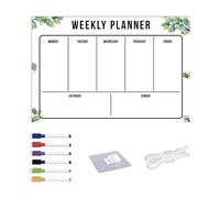 WNDUOKXH Tableau blanc effaçable en acrylique pour réfrigérateur, menu, agenda, planificateur hebdomadaire, feuille transparente, tableau blanc effaçable pour salle de, Style D