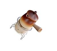 WNDUOKXH Théière en céramique avec bec verseur filtrant, chauffe uniforme, idéale pour le café et les salons de thé. Ensemble théière et réchaud en céramique pour la maison, la cuisine, les