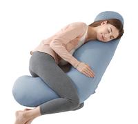 Wndy's Dream Coussin de soutien en forme de L (bleu rafraîchissant)