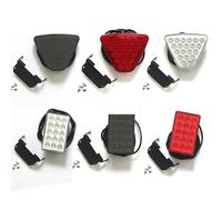 Wnfmjqe Feu Arrière LED Feux Freinage Stroboscopiques LED Style F1 Voiture Moto Feux Arrière Avertissement Automatique Sécurité Feux Recul Circulation Diurnes(Red,SLOW_TRIANGLE)