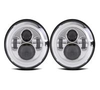 Wnfmjqe Feux Avant Pour VW Pour Coccinelle Phare | Classique Pour Santana PS10 2004 7 ''LED DRL Phare 45w 4x4 7 Pouces Rond Halo Phares 7" LED Phare Avec/pas Clignotant Ambre