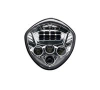 Wnfmjqe Phares Phare Avant LED Pour Moto 60 W Lampe Ultra Lumineuse Et Étanche Pour Victory Cross Pour Country Pour Kingpin Pour Vegas Pour Victoria Phare Avant(Argent)
