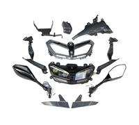 Wnfmjqe Phares Pour MT09 Pour FZ-09 Pour MT-09 Moto Ensemble Phares Clignotants Rétroviseurs Pour MT 09 2014-2016 Phare Avant(Carbon firber)