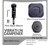Wnfmjqe Support Téléphone GPS Support De Fourche pour Guidon De Moto Support Pro Support De Téléphone Amortisseur De Vibrations Adaptateurs Universels MAG Chargeur sans Fil(DIY kit 23)