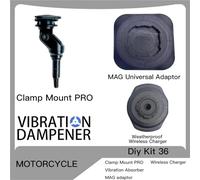 Wnfmjqe Support Téléphone GPS Support De Fourche pour Guidon De Moto Support Pro Support De Téléphone Amortisseur De Vibrations Adaptateurs Universels MAG Chargeur sans Fil(DIY kit 36)