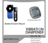 Wnfmjqe Support Téléphone GPS Support De Fourche pour Guidon De Moto Support Pro Support De Téléphone Amortisseur De Vibrations Adaptateurs Universels MAG Chargeur sans Fil(DIY kit 25)