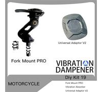 Wnfmjqe Support Téléphone GPS Support De Fourche pour Guidon De Moto Support Pro Support De Téléphone Amortisseur De Vibrations Adaptateurs Universels MAG Chargeur sans Fil(DIY Kit 19)