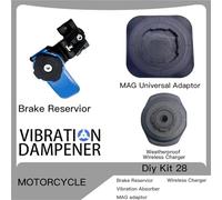 Wnfmjqe Support Téléphone GPS Support De Fourche pour Guidon De Moto Support Pro Support De Téléphone Amortisseur De Vibrations Adaptateurs Universels MAG Chargeur sans Fil(DIY kit 28)
