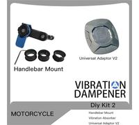 Wnfmjqe Support Téléphone GPS Support De Fourche pour Guidon De Moto Support Pro Support De Téléphone Amortisseur De Vibrations Adaptateurs Universels MAG Chargeur sans Fil(DIY Kit 2)