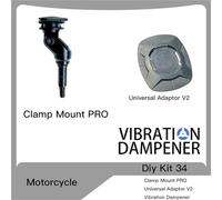 Wnfmjqe Support Téléphone GPS Support De Fourche pour Guidon De Moto Support Pro Support De Téléphone Amortisseur De Vibrations Adaptateurs Universels MAG Chargeur sans Fil(DIY kit 34)
