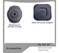 Wnfmjqe Support Téléphone GPS Support De Fourche pour Guidon De Moto Support Pro Support De Téléphone Amortisseur De Vibrations Adaptateurs Universels MAG Chargeur sans Fil(DIY kit 20)