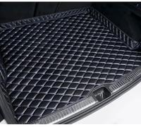 WNFVYP Tapis De Coffre Voiture pour Audi Q6 e-tron 2024+,ImperméAble AntidéRapant Bac de Coffre Cargaison Moquettes,Compartiment À Bagages Doublure Protection,E/Blueline