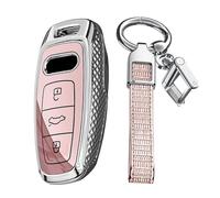 WNGDD Coque de Protection pour clé de Voiture pour Audi A8 A8L Q8 A3 Sportback A6 A7 Q7 RS6 S6 S7 SQ8 Q4 SQ7 TFSI, Protège Contre Les Rayures Et Les Fissures Accessoire,D Pink-A A