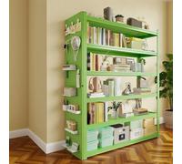 WNGJZZYC Etagere Charge Lourde et Réglable, 6 Niveaux, étagères Metallique avec Plateau Vertical, pour Salon, Bureau, Chambre à Coucher, Cuisine(Green,180x70x40cm/71x28x16in)