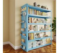 WNGJZZYC Etagere Charge Lourde et Réglable, 6 Niveaux, étagères Metallique avec Plateau Vertical, pour Salon, Bureau, Chambre à Coucher, Cuisine(Blue,180x80x40cm/71x32x16in)