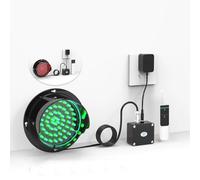 WNGJZZYC Feu Tricolore LED Télécommandé, 110-240V CA, Montage Mural, Plug & Play, étanche IP65, pour Une Utilisation Intérieure et Extérieure Dans Les Entrepôts, Parkings et Allées(100mm/4in)