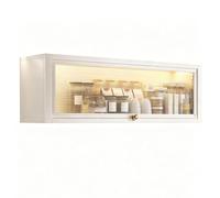 WNGJZZYC Meubles Mural De Cuisine avec Portes Relevables | Étagères De Rangement En Fer, Étagères De Garde-Manger Économiques D’Espace, Pour Cuisine, Garage(100x22x35cm/40x9x14in)