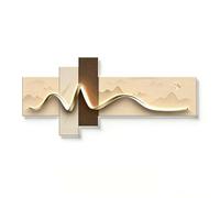 WNGJZZYC Peinture Murale 3D, Tableau Lumineux 3D, Décoration Murale LED de Grande Taille avec Alimentation Filaire pour Salon, Chambre, Bureau, Salle à Manger(White,100x45cm/40x18in)