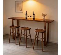 WNGJZZYC Table Bar de Patio de Pub Étroit Industriel, Table de Cuisine à Bord Vivant Rectangulaire, pour Cuisine, Petits Espaces, Pas de Tabourets, Facile à Installer(120x40x105cm/47x16x41in)