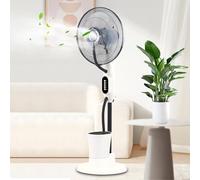 WNGJZZYC Ventilo Brumisateur Portable, Ventilateur a Eau sur Pied Tour Silencieux, Moteur Tout Cuivre, Réservoir D'eau de 2.4L, 75W, 3 Vitesses de Ventilation, 9 Modes, pour Chambre, Salon, 110-220V