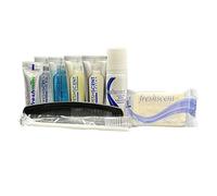 WNL Products 1400T Kit de soins personnels de voyage dans une pochette transparente, taille voyage, conforme à la TSA Essentials Premium Hygiène personnelle et articles de toilette