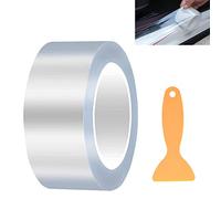 WnlahuWA Film de protection universel transparent pour seuil de portière de voiture, moto, vélo, avec racloir, 5 x 10 m