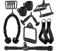 WNOEY Accessoires Unisexe, Noir, Cable Machine Attachment Set