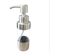 Wnota Distributeur de Savon Distributeur Savon Distributeur De Savon en Acier Inoxydable Bouteille D'émulsion Transparente Cuisine Appartement Hôtel Gel Douche Shampooing Savon Liquide Bouteille