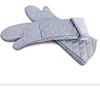 Wnota Gants chauffants épais de 58,4 cm - Résistants à la chaleur et anti-chaleur - En coton - Pour barbecue - Chauffage des mains - Ustensile de cuisine - Gants de four