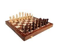 Wnota Jeu d'échecs Ensemble D'échiquier en Bois Pliant, Rangement pour Pièces, Ensemble D'échecs De Voyage en Bois Portable échecs Echec (Size : 45 * 45 * 3.5cm)