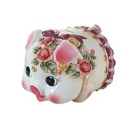 Wnota Tirelire Fleur en Céramique Tirelire Cochon Tirelire Mignonne Tirelire Ameublement Décoration Cochon Chanceux Banque d'argent