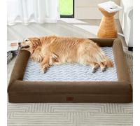 WNPETHOME Lit orthopédique lavable pour chien de grande taille XXXL avec housse amovible et imperméable, lit pour chien de très grande taille avec traversins pour dormir, lit pour chien géant avec