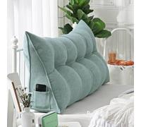 WNRLL Coussin De Lecture Triangulaire Support Lombaire Oreiller Dossier De Lit Oreiller De Lecture Coussin Dossier Canapé Coussin pour Le Dos,22,80x50x20cm/30x20x8in