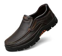 WNUKATO Chaussures Hommes Mocassins Classique Business Chaussures Cuir Chaussures Confortables et décontractées Marron 44 EU
