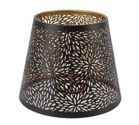 Wnvivi Abat-Jour E26 E27, Couvercle D'abat-Jour en Fer Forgé évidé, Abat-Jour Décoratif avec Motif Doré Intérieur pour Plafonnier Mural de Table