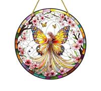 Wnvivi Fée Acrylique à Suspendre pour Fenêtre, Attrape-Soleil pour Fenêtre, Ornements Suspendus, Grandir dans l'obscurité, Ornements de Fée pour la Décoration Intérieure et (D)
