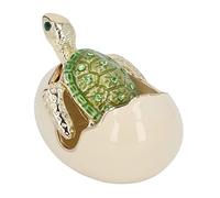 Wnvivi Tortue Bibelot Boîte, Alliage de Zinc Tortue Figurine Coquille D'œuf Artisanat Boîte à Bijoux, Jolie Tortue Statue pour Bureau Coiffeuse Décor