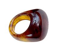 WNXGNHO Bagues géométriques artisanales en résine, élégances sans date, ajustement confortable, tenue formelle décontractée, rehausseur de tenue géométrique, alliance moderne et minimaliste en résine