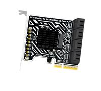 WNXGNHO Carte d ' Extension PCIe3.0 SATA3 Haute Vitesse - Conception SATA3.0 à 8 Ports, capacité Totale de 240 to, Refroidissement Efficace, idéal pour Les SSD et disques durs, indicateurs LED