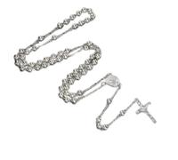WNXGNHO Chapelet de prière de 6 mm pour collier de perles religieuses catholiques pour homme et femme